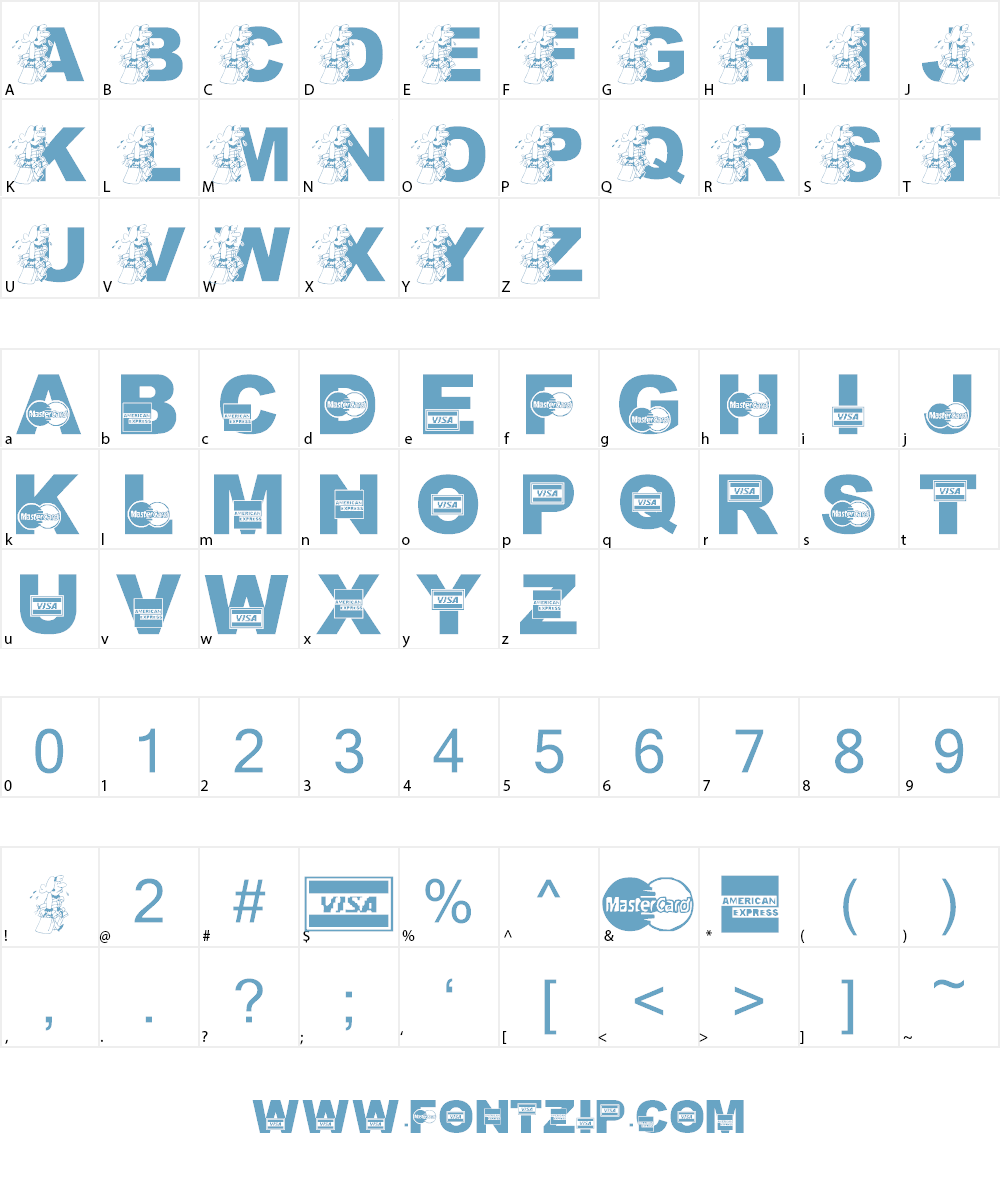 LMS Post-Thanksgiving Shopping Font Character